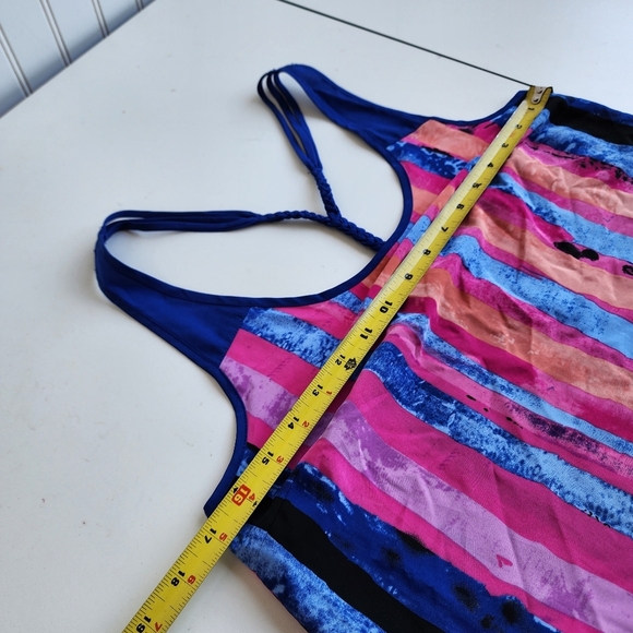 Candie's Tank Top Sleeveless Multicolor Floral Print Lightweight Assymetric Sz M - Picture 9 of 9